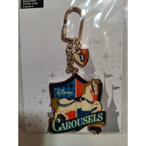 Disney Carousel Horse King Arthur's Carousels Keychain Purse Charm - Picture 2 of 6